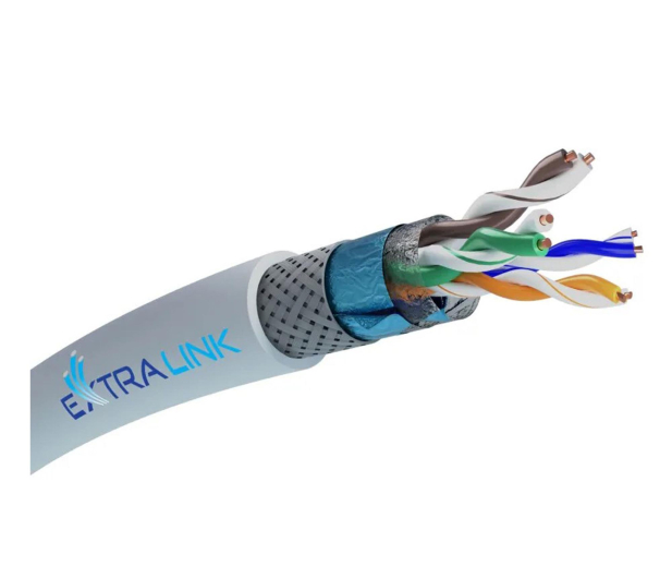 ExtraLink CAT6A SFTP (S/FTP) LSZH Wewnętrzny Kabel sieciowy 305M - 1543985 - zdjęcie 2